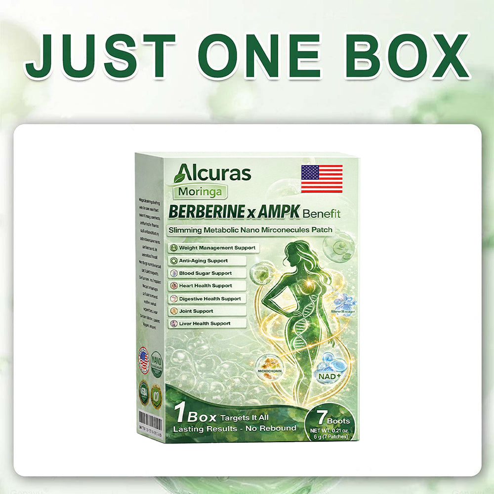 โ
Alcurasโข Moringa ร Berberine ร AMPK 8-Benefit Slimming & Metabolic Nano Microneedle Patch ๐บ๐ธ Just once a day ยท Visible changes in 7 days โ
For obesity, loose skin, diabetes, sleep apnea, joint issues, and more