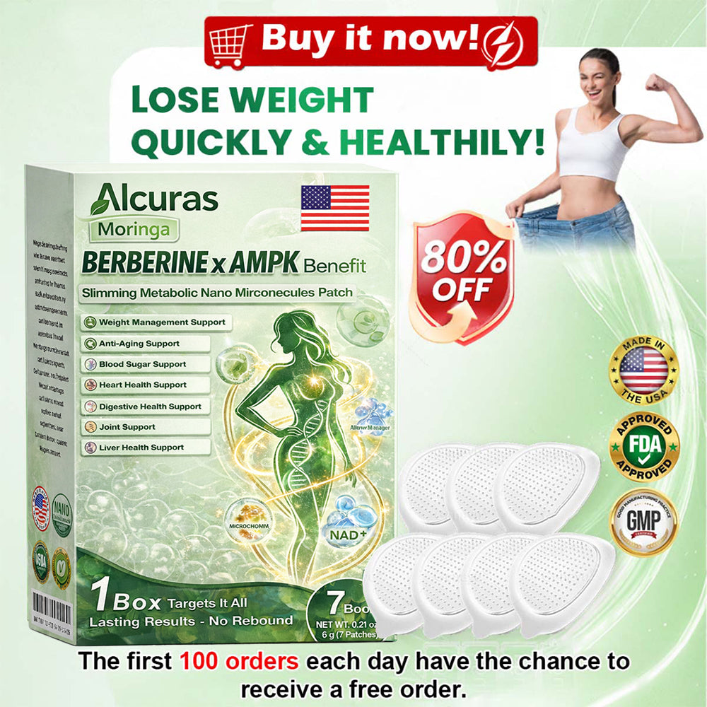 Official Store | Alcuras_Moringa × Berberine × AMPK 8-Benefit Slimming & Metabolic Nano Microneedle Patch 🇺🇸  Just once a day · Visible changes in 7 days  ✅ For obesity, loose skin, diabetes, sleep apnea, joint issues