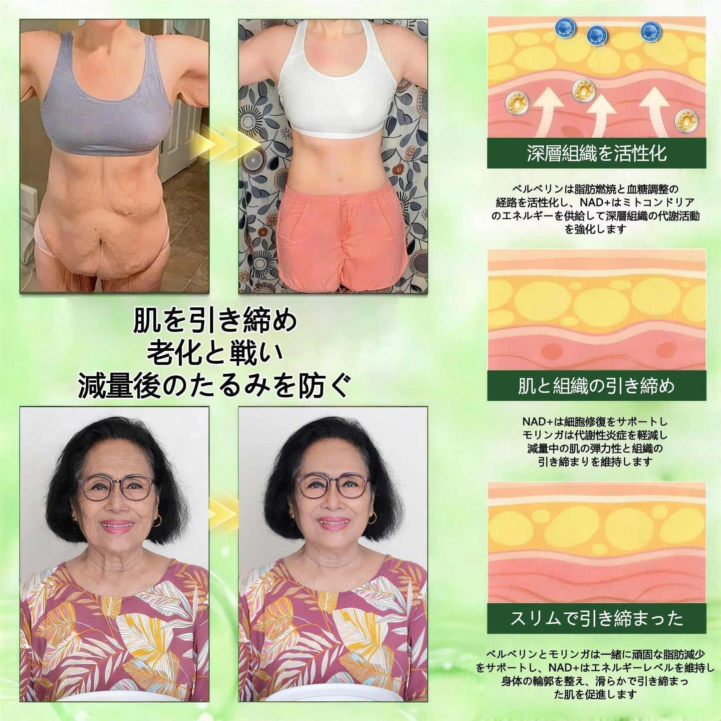 🧑‍⚕️公式旗艦店 Alcuras®＆NAD+ 10-in-1 ナノ強化フォーミュラ — 肥満、肌のたるみ、糖尿病、睡眠時無呼吸症候群、関節の悩み、その他健康上の懸念にアプローチ